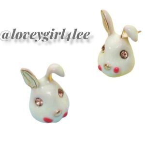 PETITE EASTER BUNNY RHINESTONE STUDS